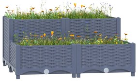 Fioriera Rialzata 80x80x38 Cm İn Polipropilene /