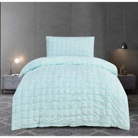 Biancheria da letto color menta in crêpe per letto singolo 140x200 cm Naomi – My House