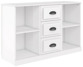 Credenza bianco lucido 104,5x35,5x67,5 cm in legno multistrato