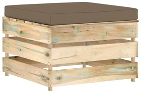 Ottomana Modulare con Cuscino in Legno Impregnato Verdecod mxl 118156