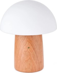 Lampada da tavolo dimmerabile in colore naturale con paralume in vetro (altezza 32 cm) Alice - Gingko