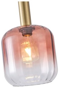 Lampadario a sospensione con filo 1xE27/15W/230V rosso/fumé diametro 20 cm