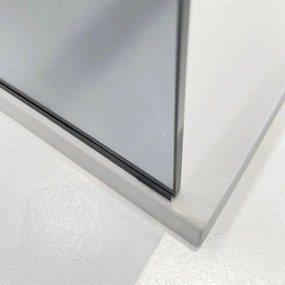 Doccia Walk-In 140 cm nero opaco con vetro fumè H 200 cm Tay