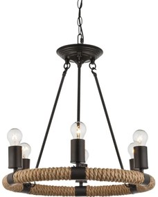 GLOBO 69029-6 - Lampadario a sospensione con catena ULLEU 6xE27/40W/230V