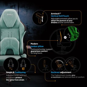 Sedia da gaming Diablo X.One Prime Mystic Mint Normal Size
