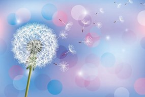 Carta da parati – Soffione Blu su Sfondo Astratto