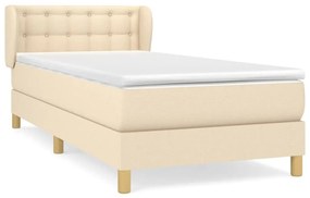 Giroletto a molle con materasso crema 100x200 cm in tessuto