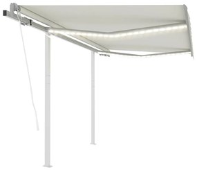Tenda Automatica Con Sensore Vento E Led 3x2,5 M Crema /