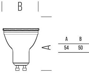 GU10 345lm 4,2W 36° WW