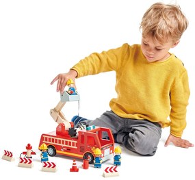 Tender Leaf - Camion dei vigili del fuoco con pompieri