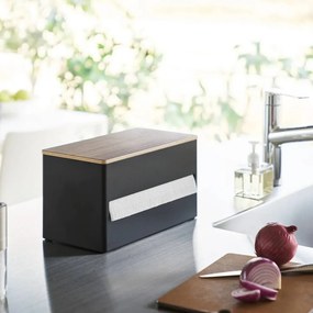 Portarotolo da cucina verticale nero in metallo Rin – YAMAZAKI