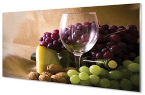 Pannello paraschizzi cucina Uva in un bicchiere vuoto 100x50 cm
