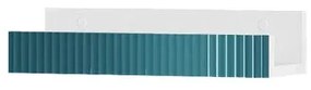 Mensola per bagno Niwa L 40 cm laccato opaco bianco con vetro blu pacifico