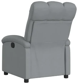Poltrona reclinabile in tessuto grigio chiaro