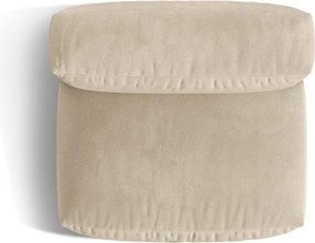 Parte divano componibile beige (solo con parte centrale) con rivestimento in velluto Martina – Micadoni