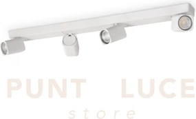 Rudy square applique a parete orientabile 4 luci attacco gu10 lampa...