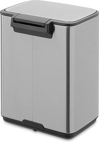 Cestino per la spazzatura color argento opaco in acciaio con pedale 4 l Bo – Brabantia