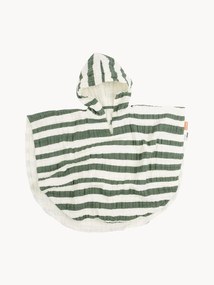 Poncho da bagno per bambini in cotone organico Stripes