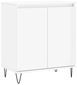 Credenza bianco lucido 60x35x70 cm in legno multistrato