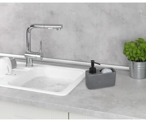 WENKO 54669100 - Dispenser di sapone RESA 14,5x14,3 cm grigio/nero