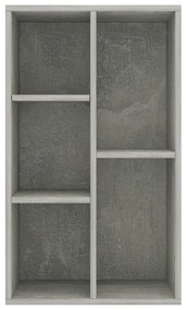 Libreria/Credenza Grigio Cemento 50x25x80 cm Legno Multistrato