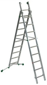 Scala a sfilo FACAL Super Prima in alluminio 2 rampe da 10 gradini portata massima 150 kg EN 131 per lavori fino a 6 m