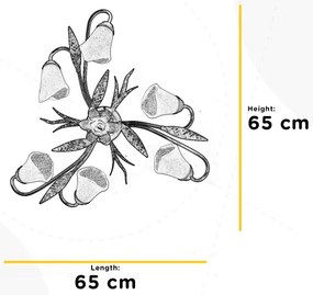 ONLI - Plafoniera ALGA 6xE14/6W/230V bronzo
