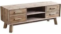 Porta tv con 4 cassetti in Pino riciclato cm 130x40x48 - PINE