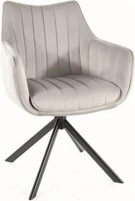 Sedia Azalia velluto grigio Blu03