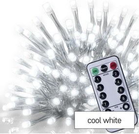 Catena LED natalizia da esterno 300xLED/8 modalità10m IP44 bianco freddo + telecomando