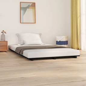 Giroletto Nero 140x190 Cm İn Legno Massello Di Pino /