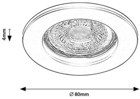 Rabalux 2151 - Lampada da soffitto ad incasso SPOT RELIGHT 1xGU5,3/25W/12V