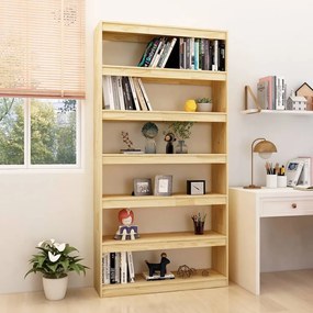 Libreria/divisorio 100x30x200 cm legno massello di pino