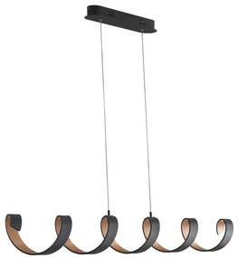 Lampadario Sospensione Led Helix Moderno Colore Nero Oro 30W