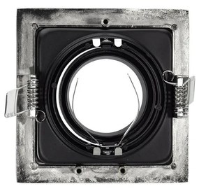 Portafaretto Quadrato da Incasso GU10 Foro 90x90mm Orientabile