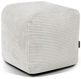 Puof a sacco color crema con rivestimento in velluto a coste Plus 50 Lounge – SLOWDOWN