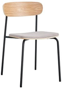 Sedie da pranzo in set nere/grigio tortora 2 pz Adriana – Marckeric