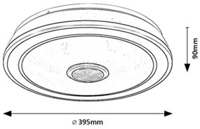 Rabalux 71030 - Plafoniera LED RGB dimmerabile NIKOLAUS LED/24W/230V