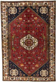Shiraz Tappeto persiano 290 x 200 Rosso (Iran) Annodato A Mano