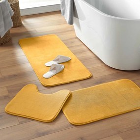 Tappetino da bagno giallo 50x120 cm Vitamine - douceur d'intérieur