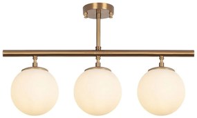 Plafoniera color bronzo con paralume in vetro ø 15 cm Atmaca – Opviq lights