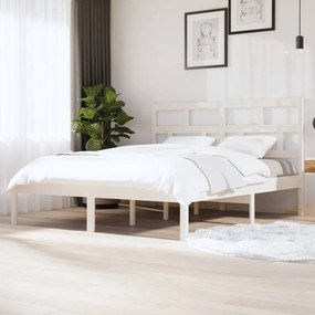 Giroletto Bianco 180x200 Cm Super King İn Legno Massello /