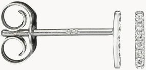 Orecchini a perno in oro bianco con diamanti Precious Barrette