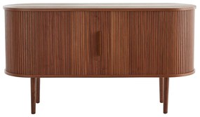 Credenza vintage in legno scuro noce 2 ante scorrevoli L138 cm EPIC