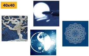Set di quadri – Feng Shui in blu