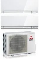 Climatizzatore Condizionatore Mitsubishi Electric Dual Split Inverter serie KIRIGAMINE ZEN WHITE MSZ-EF 18+18 con MXZ-3F68VF R-32 Wi-Fi Integrato Colore Bianco 18000+18000