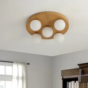 Brilagi - Plafoniera LUND WOOD 5xG9/9W/230V Ø 40 cm in legno di caucciù