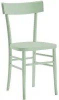 Set 2 sedie shabby chic in legno verde seduta legno