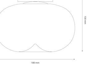 Plafoniera LED VASO LED/4W/230V diametro 18 cm nero/fumé