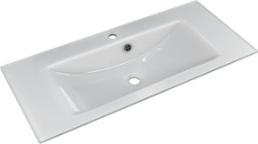 Madeo L 101 x P 46 cm in vetro bianco